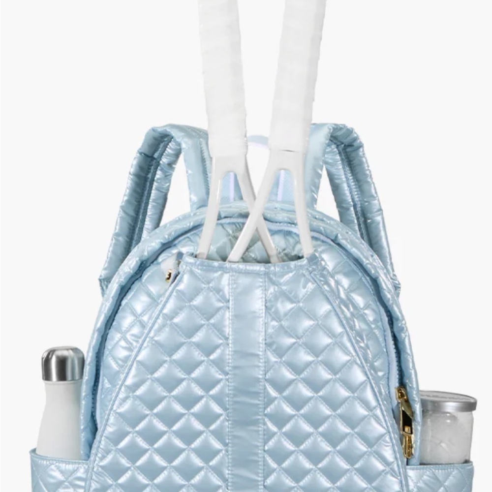 Oliver Thomas Quilted sky Blue tennis Backpack - Picture 6 of 6